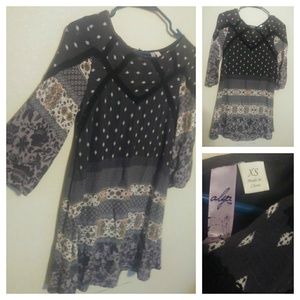 Pretty peasant boho style dress xs